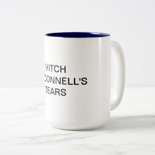 Café Em Dois Tons Caneca dos rasgos de Mitch McConnell