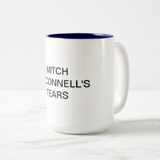 Café Em Dois Tons Caneca dos rasgos de Mitch McConnell