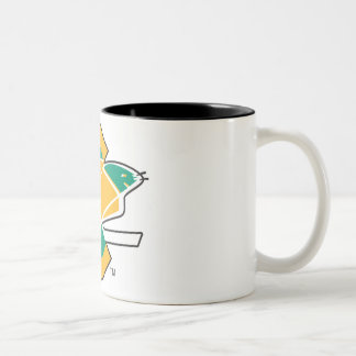 Café Em Dois Tons Caneca dos selos dourados de Califórnia