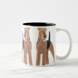 Café Em Dois Tons Caneca dos terrier de Airedale