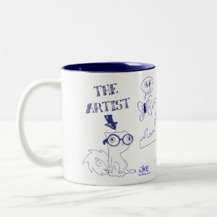 Café Em Dois Tons Caneca dos trabalhos de arte de Pilz-E