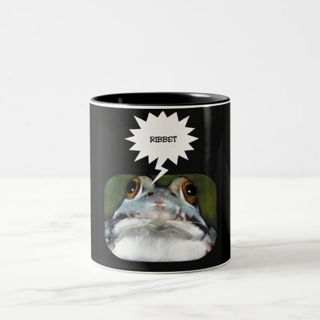 CAFÉ EM DOIS TONS CANECA DOS TRABALHOS DE ARTE DO SAPO "RIBBET" (Centro)