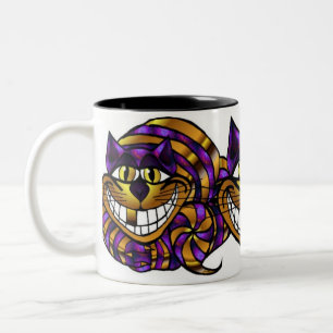 Café Em Dois Tons Caneca dourada do gato de Cheshire