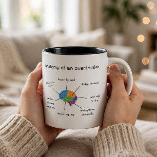 Café Em Dois Tons Caneca engraçada Anatomia de um Supra-analista