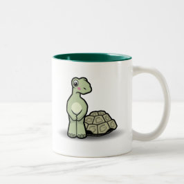 Café Em Dois Tons Caneca engraçada da tartaruga de SHELL-menos dos