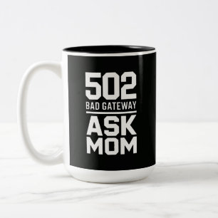 Café Em Dois Tons Caneca Engraçada de Programador 502 Gateway Ruim P