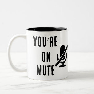 Café Em Dois Tons Caneca engraçada para ligações de conferência 'Voc