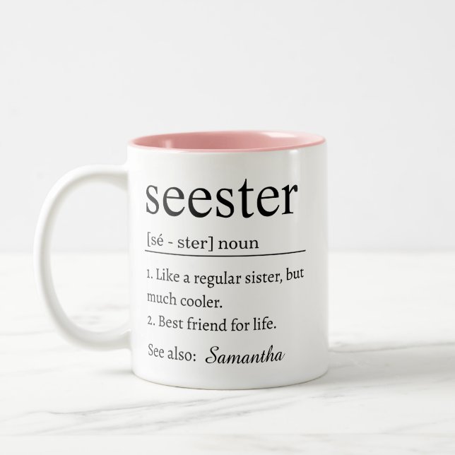 Café Em Dois Tons Caneca engraçada personalizada com definição de ir (Esquerda)