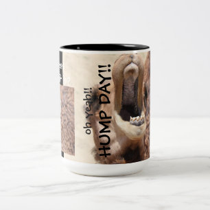 Café Em Dois Tons Caneca engraçada, preto & Tan do DIA de CORCUNDA