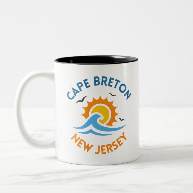 Café Em Dois Tons Caneca Ensolarada de Cape Breton (Esquerda)