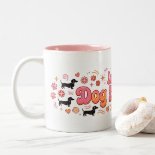 Café Em Dois Tons Caneca Era da Mãe de Cachorro Dachshund