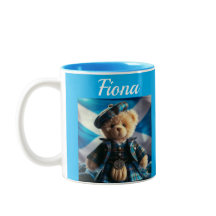 Caneca escocesa de urso de pelúcia