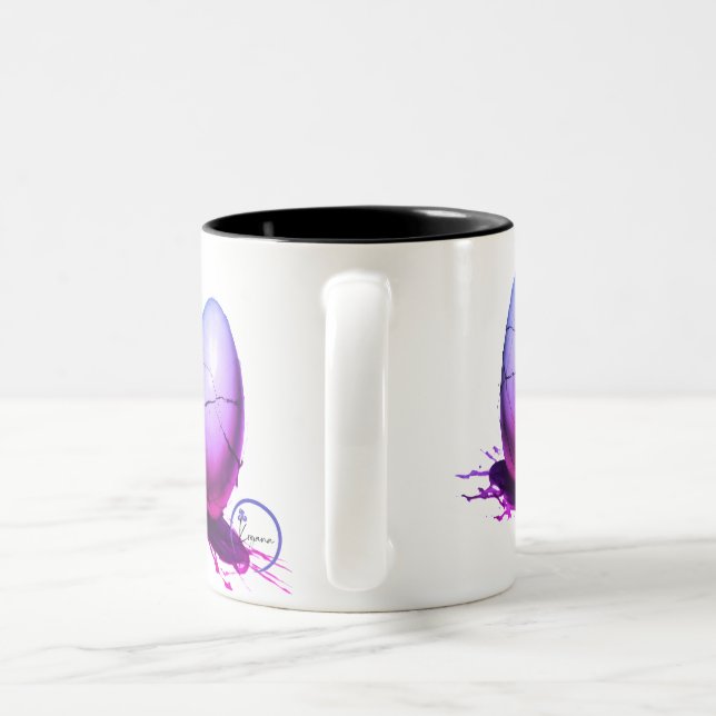 Café Em Dois Tons Caneca Esgotada de Ovos - Coleção de Ovos (Alça)
