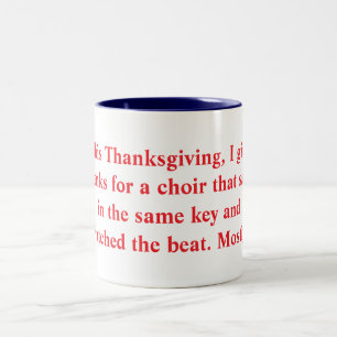 Café Em Dois Tons Caneca especial de ação de graças para organistas