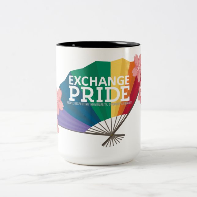 Café Em Dois Tons Caneca Exchange Pride com Flores de Sakura (Centro)