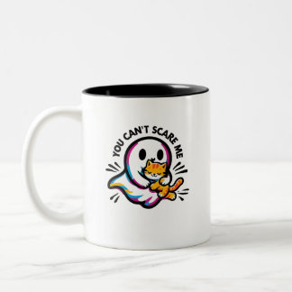Café Em Dois Tons Caneca Fantasiosa de Halloween com Fantasma Amigáv