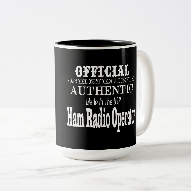 Café Em Dois Tons Caneca feita genuína oficial do operador de (Frente Esquerda)