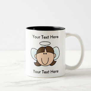Café Em Dois Tons Caneca feita sob encomenda do anjo de Brown da