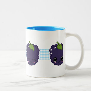 Café Em Dois Tons Caneca feliz de Blackberry
