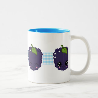 Café Em Dois Tons Caneca feliz de Blackberry