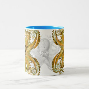 Café Em Dois Tons Caneca gigante do polvo de Haeckel