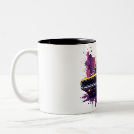 Café Em Dois Tons Caneca Graffiti de Muscle Car