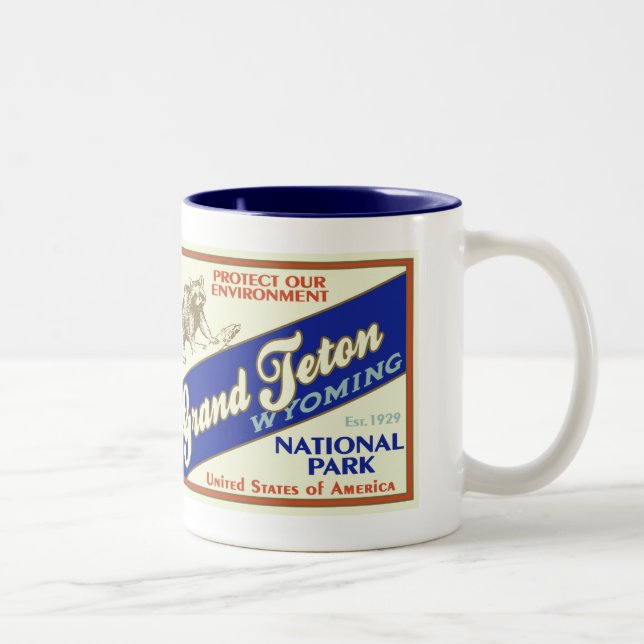 Café Em Dois Tons Caneca grande de Teton (Direita)
