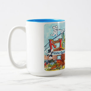 Café Em Dois Tons Caneca ícone "Sob o Arco" de Mushing do Alasca