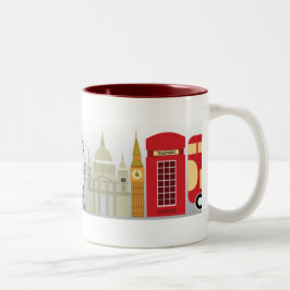 Café Em Dois Tons Caneca icónica de Londres