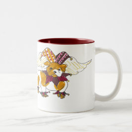 Café Em Dois Tons Caneca inglesa do buldogue dos anjos de Gullys