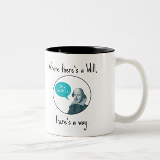 Café Em Dois Tons Caneca inspirador engraçada de Punny William