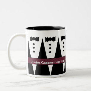 Café Em Dois Tons Caneca júnior do padrinho de casamento - Tuxes