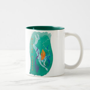 Café Em Dois Tons Caneca mais profunda de mergulho