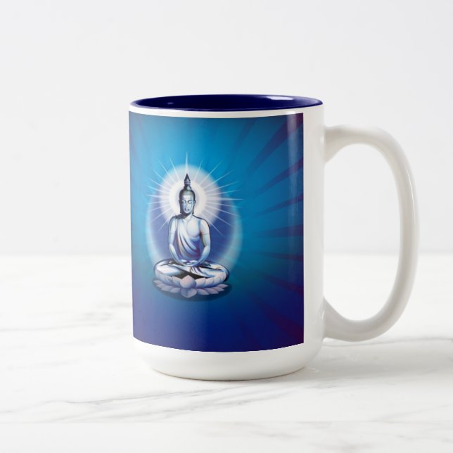 Café Em Dois Tons Caneca Meditating de Buddha (Direita)
