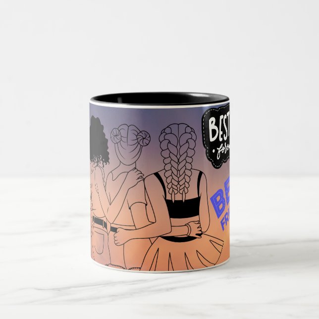 Café Em Dois Tons Caneca Melhores Amigos Para Sempre com Crianças de (Centro)