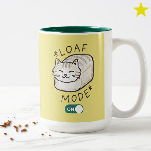 Café Em Dois Tons Caneca Meme Modo Pãozinho de Gato Fofo Ativado