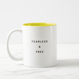 Café Em Dois Tons Caneca Moderno de Duas Cores com Tipografia Fearle