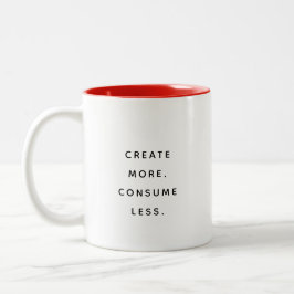 Café Em Dois Tons Caneca Moderno de Duas Cores Tipografia Consuma Me
