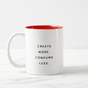 Café Em Dois Tons Caneca Moderno de Duas Cores Tipografia Consuma Me