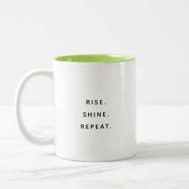 Café Em Dois Tons Caneca Moderno de Duas Cores Tipografia Repita Bri