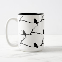 Café Em Dois Tons Caneca - Mosaico de Beija-flor