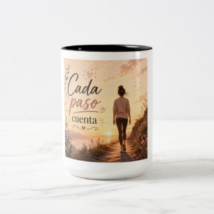 Café Em Dois Tons Caneca Motivacional para Mãe Presente de Citação