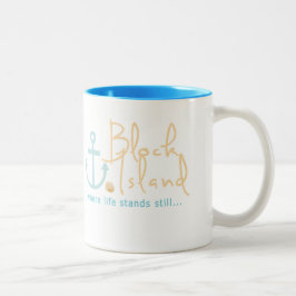 Café Em Dois Tons Caneca náutica da ilha de bloco