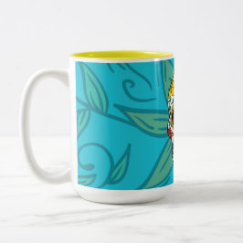 Café Em Dois Tons Caneca Olhos de Flor de Crânio de Açúcar