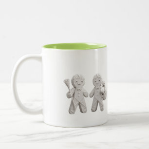 Café Em Dois Tons Caneca Origami Duo de Pão de Mel
