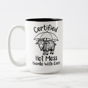 Café Em Dois Tons Caneca Ousada de Duas Cores Cabra Teimosa Humor