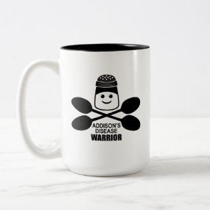Café Em Dois Tons Caneca para Guerreiros da Doença de Addison