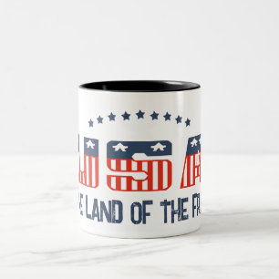 Café Em Dois Tons Caneca Patriótica Terra de Liberdade
