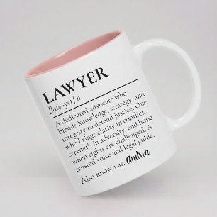 Café Em Dois Tons Caneca personalizada com definição de advogado par