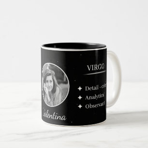 Café Em Dois Tons Caneca Personalizada com Foto e Nome Traço de Virg